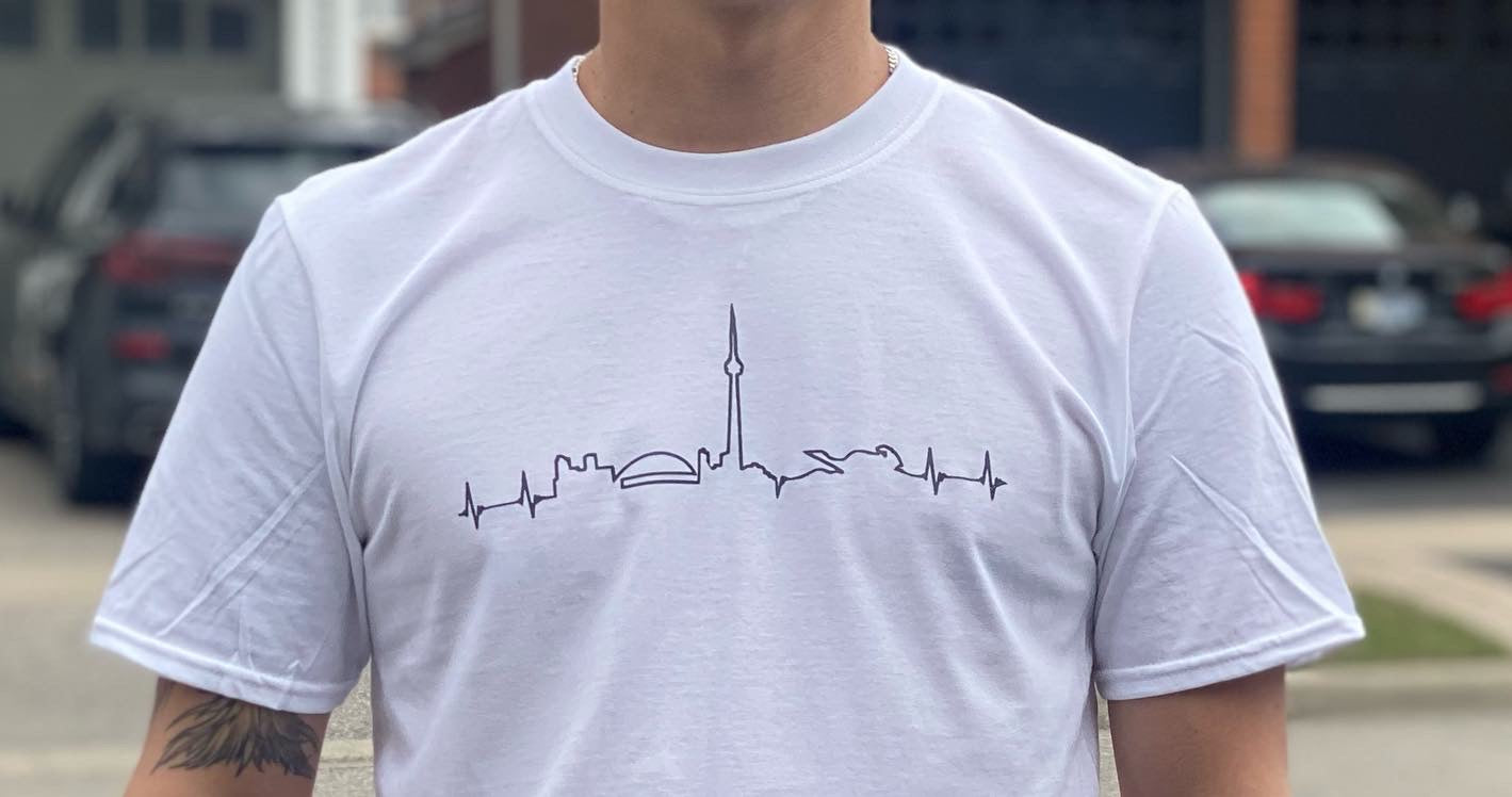 Heartbeat with Toronto Skyline and bike