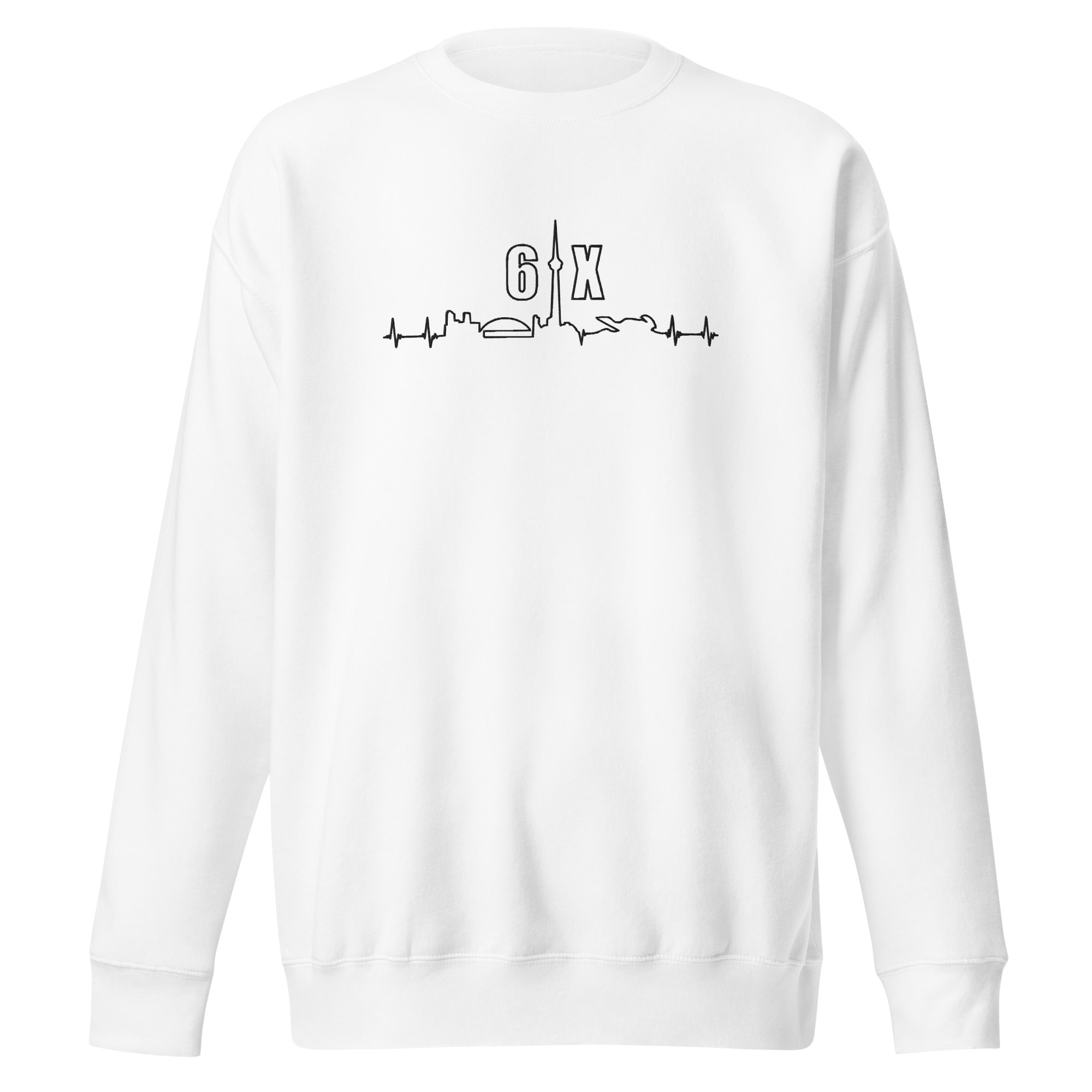 Heartbeat Toronto Skyline Embroidery Crew Neck