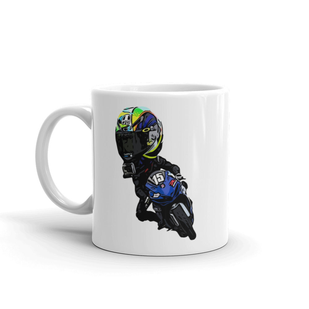 Gixxer6intheSix White glossy mug