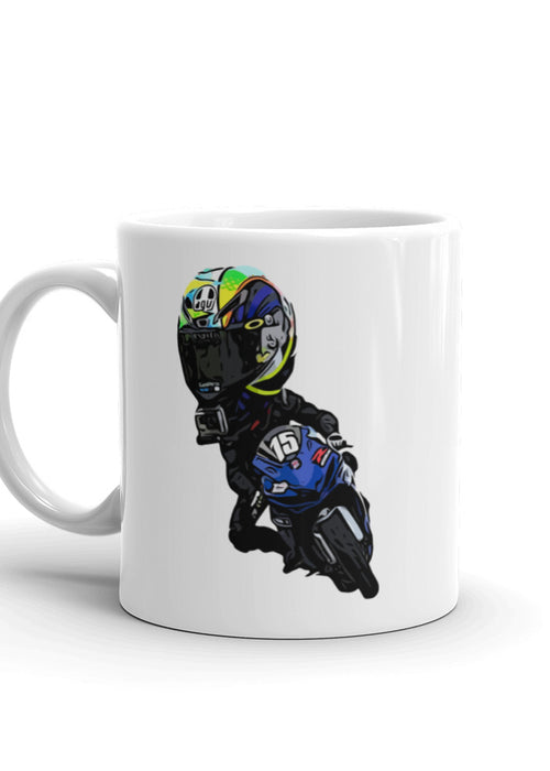 Gixxer6intheSix White glossy mug