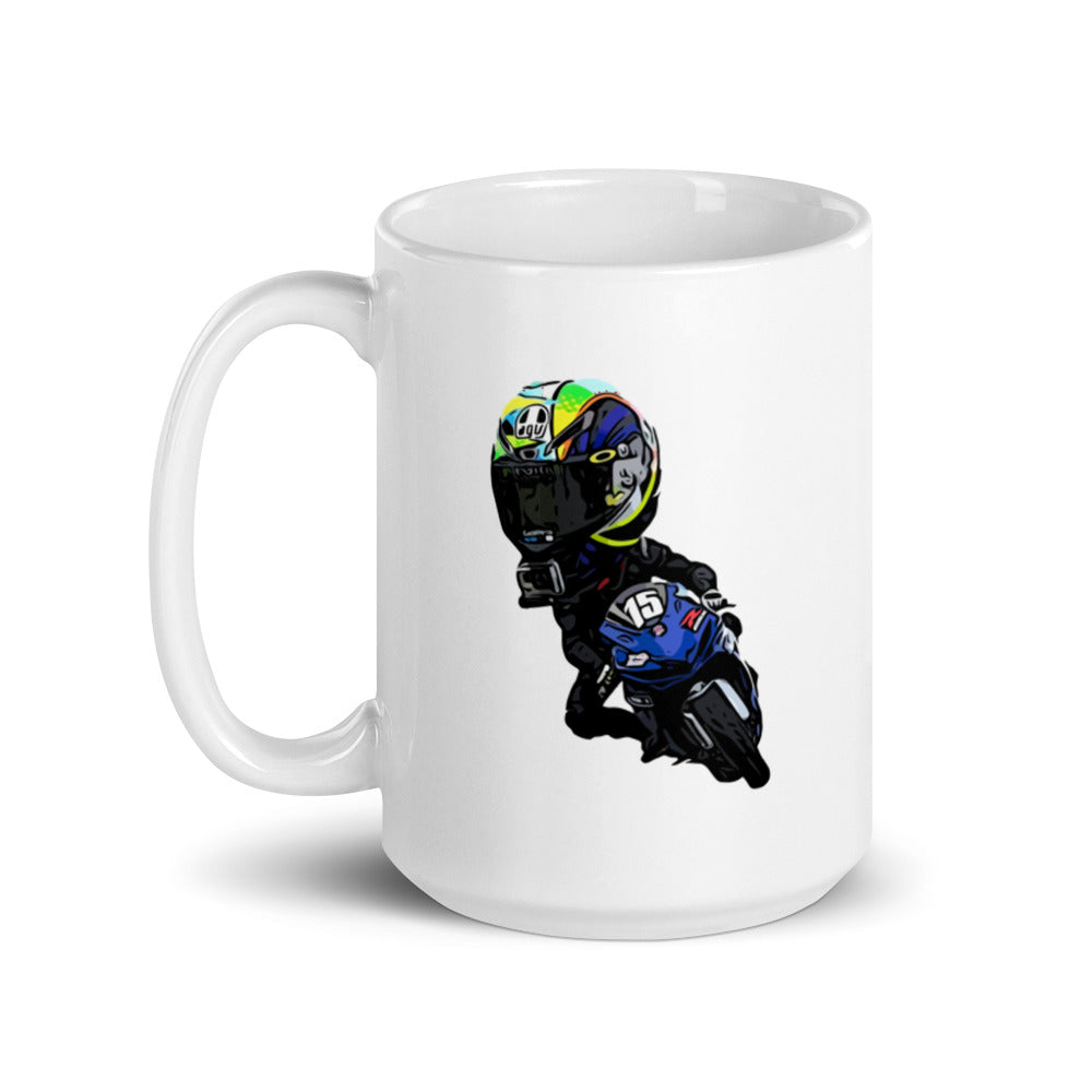 Gixxer6intheSix White glossy mug